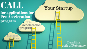 Call for applications for Pre-acceleration program