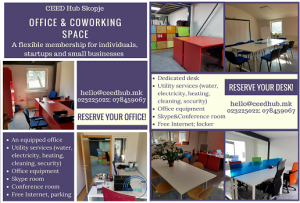 Get your spot at the new workplace of CEED Hub Skopje